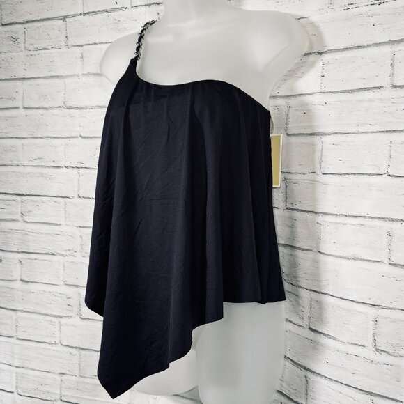Michael Kors Women's Chain-Trim One-Shoulder Tankini Top Size Medium NWT - Picture 5 of 10